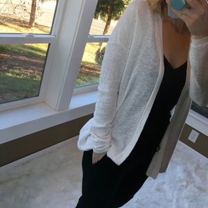 Calvin Klein Open Front Cardigan White~Medium